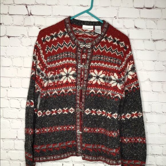 Vintage women Nordic wool cardigan - Picture 11 of 16